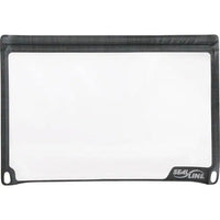 Clear mesh pouch with black frame and SealLine logo on a white background